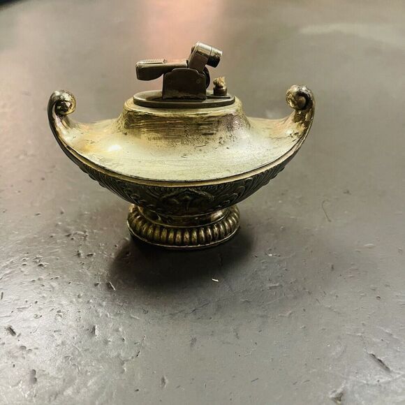 RELCO Aladdin Lamp Silver Plated Lighter Occupied Japan Works Vintage~FAST S/H~ - Picture 1 of 4